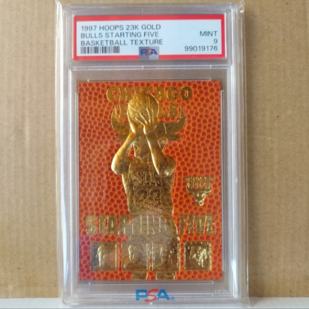 🏀🏆Michael Jordan "23K Gold - Bulls Starting 5 Basketball Texture" Slab🏆🏀